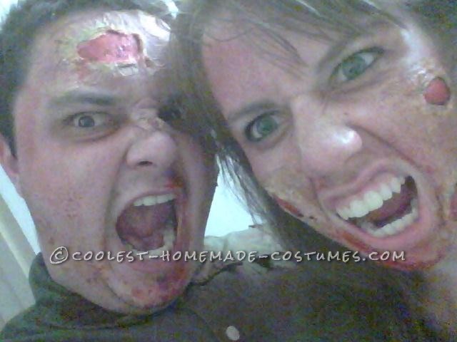 A Disgustingly Cute Zombie Couple Costume