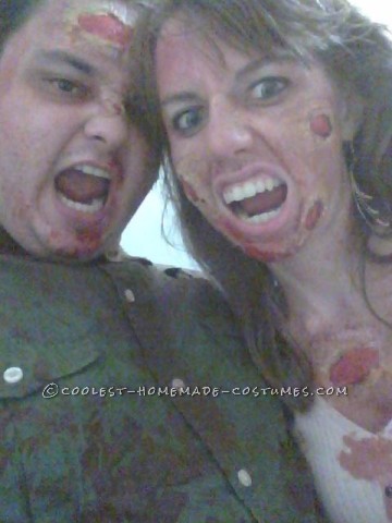 A Disgustingly Cute Zombie Couple Costume