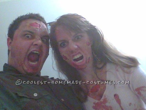 A Disgustingly Cute Zombie Couple Costume