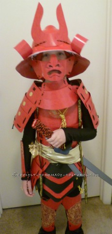 Amazing Handmade Samurai Costume and Armor For 8 Year Old Boy
