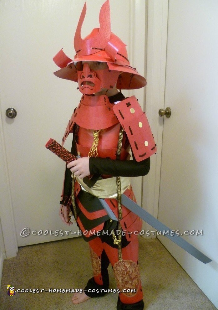 Amazing Handmade Samurai Costume and Armor For 8 Year Old Boy