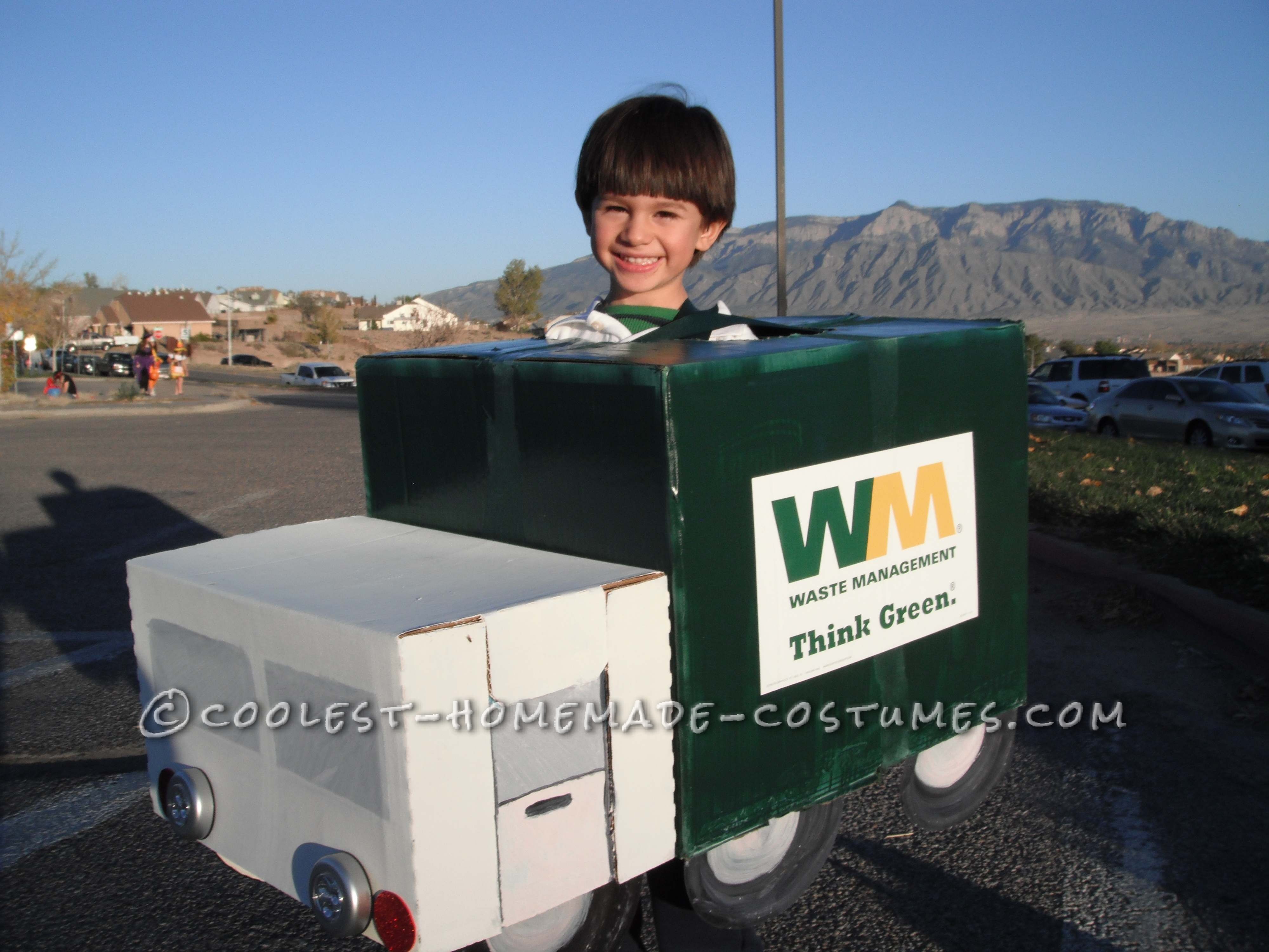 Cardboard Box Garbage Truck Costume