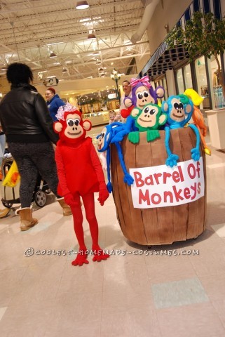 Awesome Barrel of Monkeys Homemade Costume