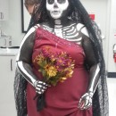 Awesome Body Paint Skeleton Bride Costume