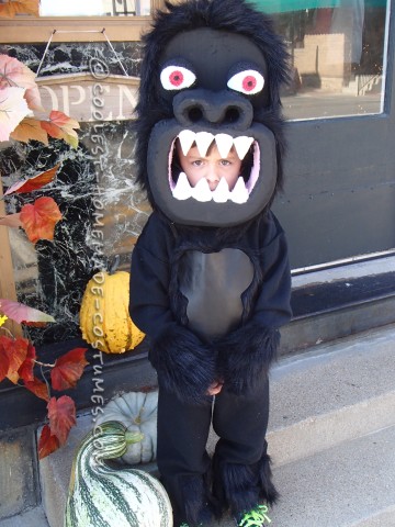 Awesome Homemade Gorilla Costume for a Boy