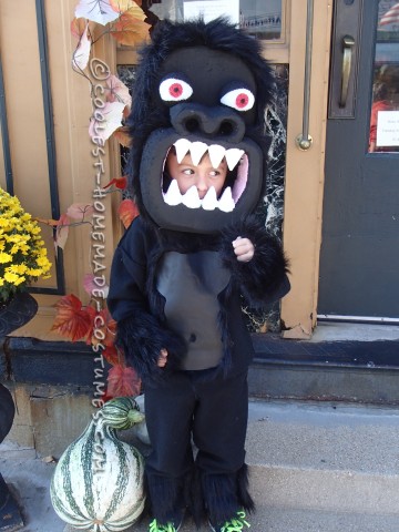 Awesome Homemade Gorilla Costume for a Boy