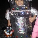DIY Toddler Robot Costume with Blinking Lights