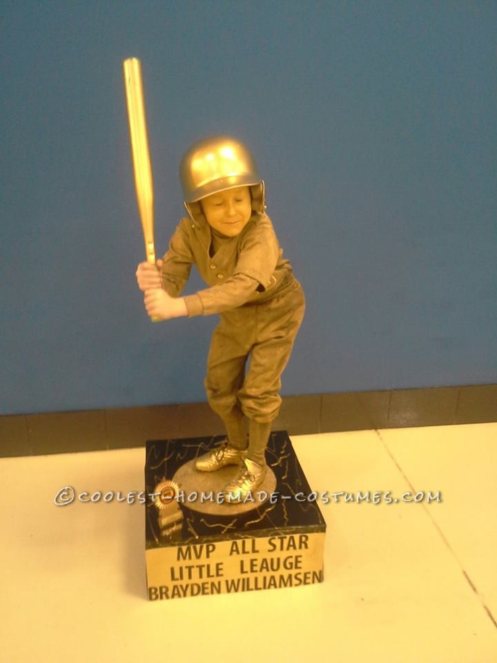 Cool Homemade Baseball Trophy Costume