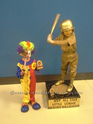 Cool Homemade Baseball Trophy Costume