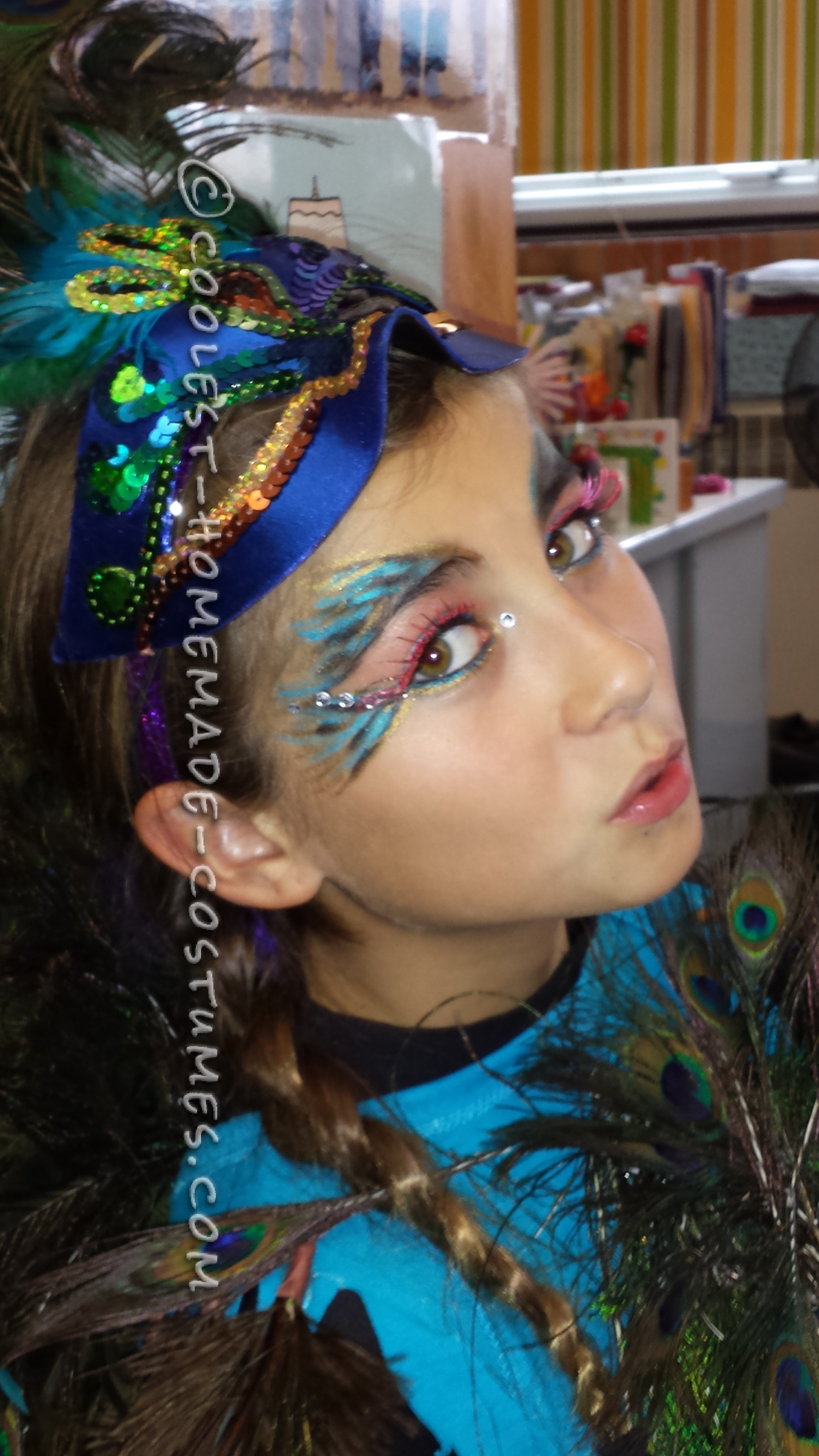 Beautiful Homeamde Peacock Costume for a Girl