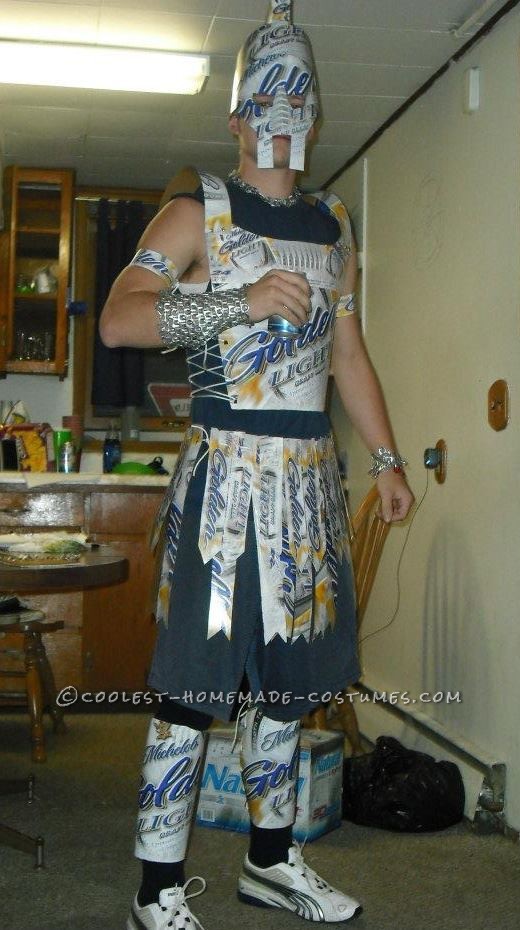 Best Homemade Beer Lover Costume: Beer Carton Warrior!