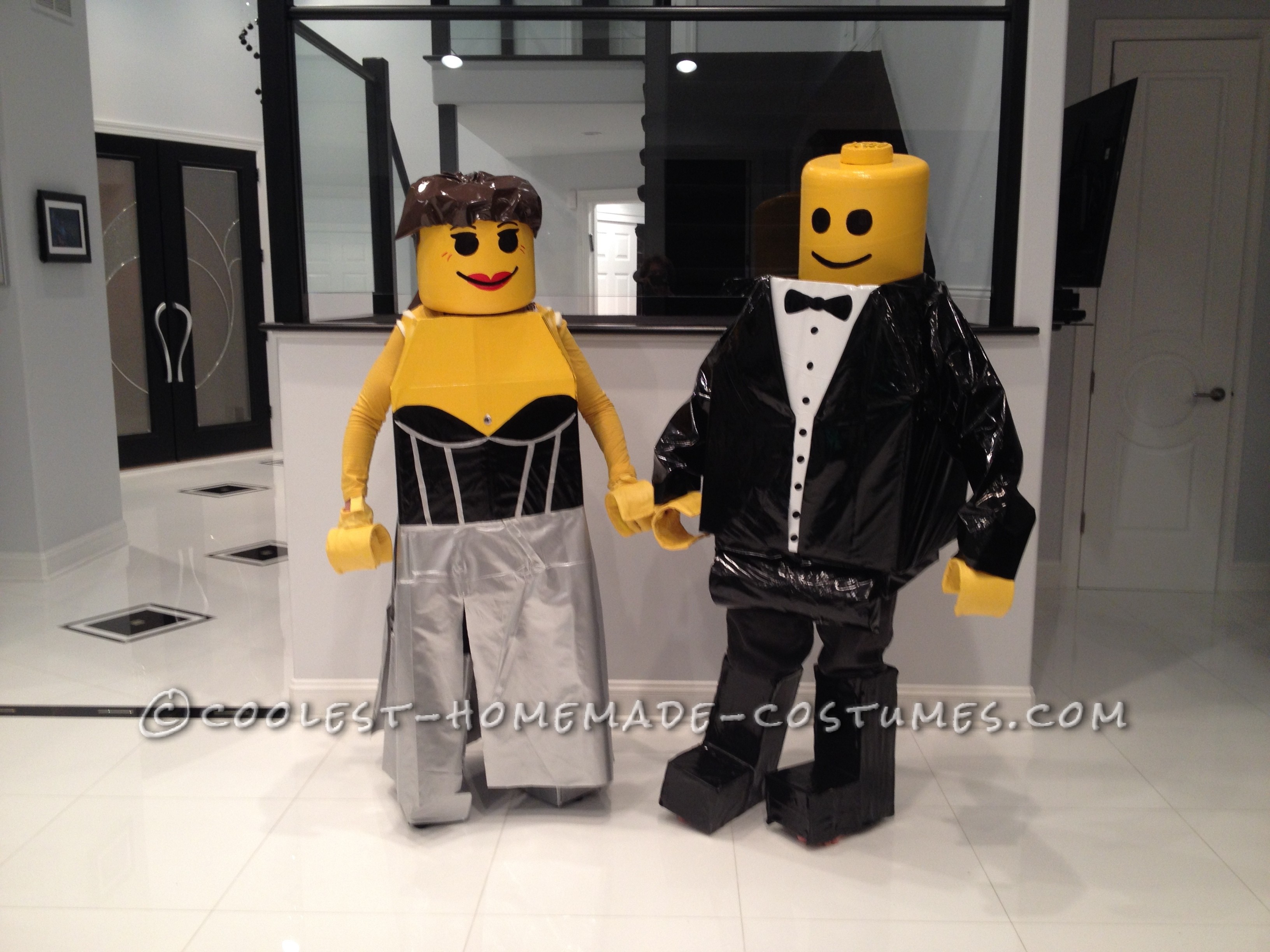 Cool Black Tie Affair Minifig Couple Costume