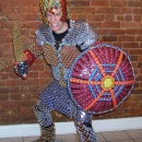 Recycled Beer Capped Crusader Costume (Drinking in the Name of Art!)