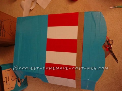 Cardboard and Duct Tape Captain America Halloween Costume