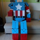 Cardboard and Duct Tape Captain America Halloween Costume