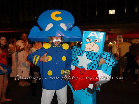 Cardboard and Duct Tape Captain America Halloween Costume