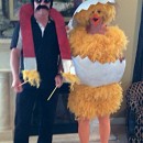 Funny Chick and Chick Magnet Couple Halloween Costume