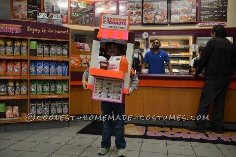 Coolest Homemade Dunkin' Donuts Drive Thru Costume