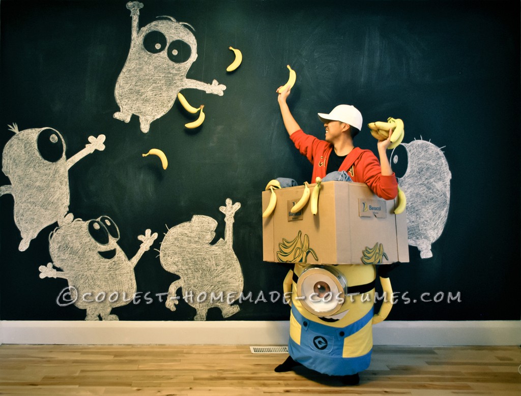 Coolest Homemade Minion Carrying a Box Illusion Costume