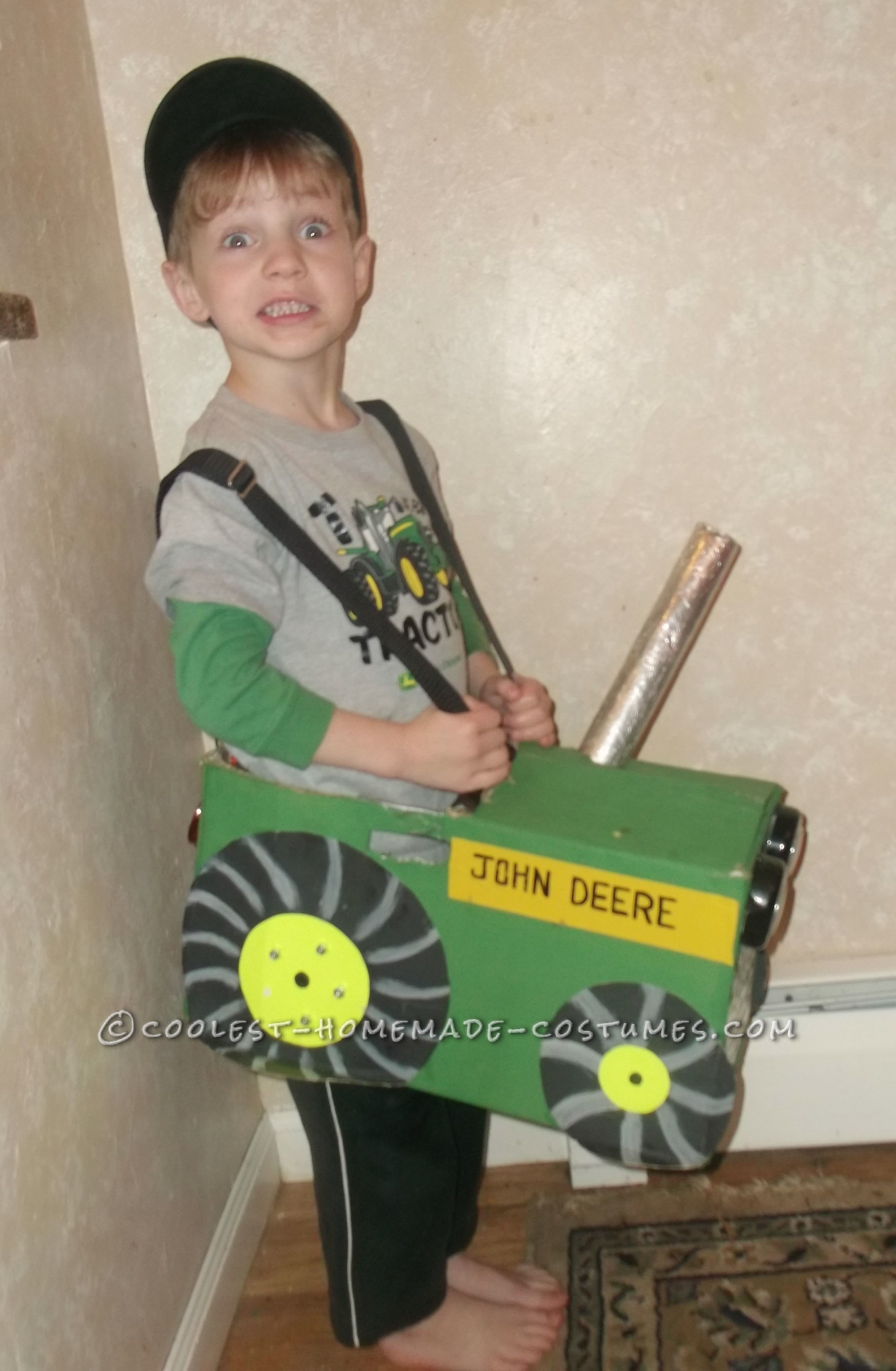Coolest Homemade Tractor Costume for a Boy