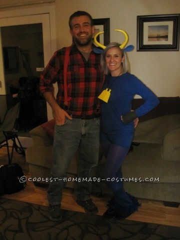 Coolest Paul Bunyan and Babe the Blue Ox Halloween Couple Costume