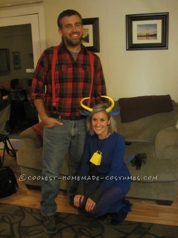 Coolest Paul Bunyan and Babe the Blue Ox Halloween Couple Costume