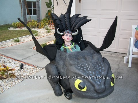 Awesome Toothless and Hiccup Wheelchair Costume