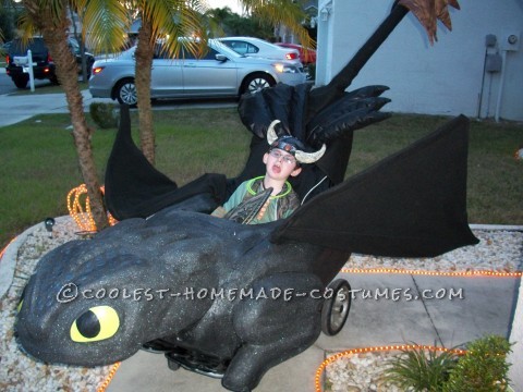 Awesome Toothless and Hiccup Wheelchair Costume