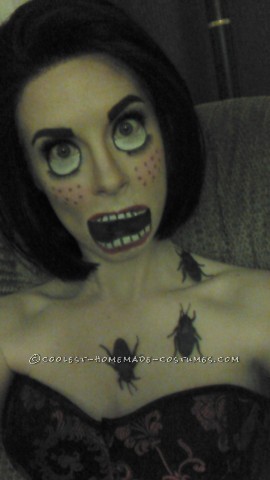 Creepy Doll Makeup - Awesome Homemade Costume That Costs Next to Nothing!