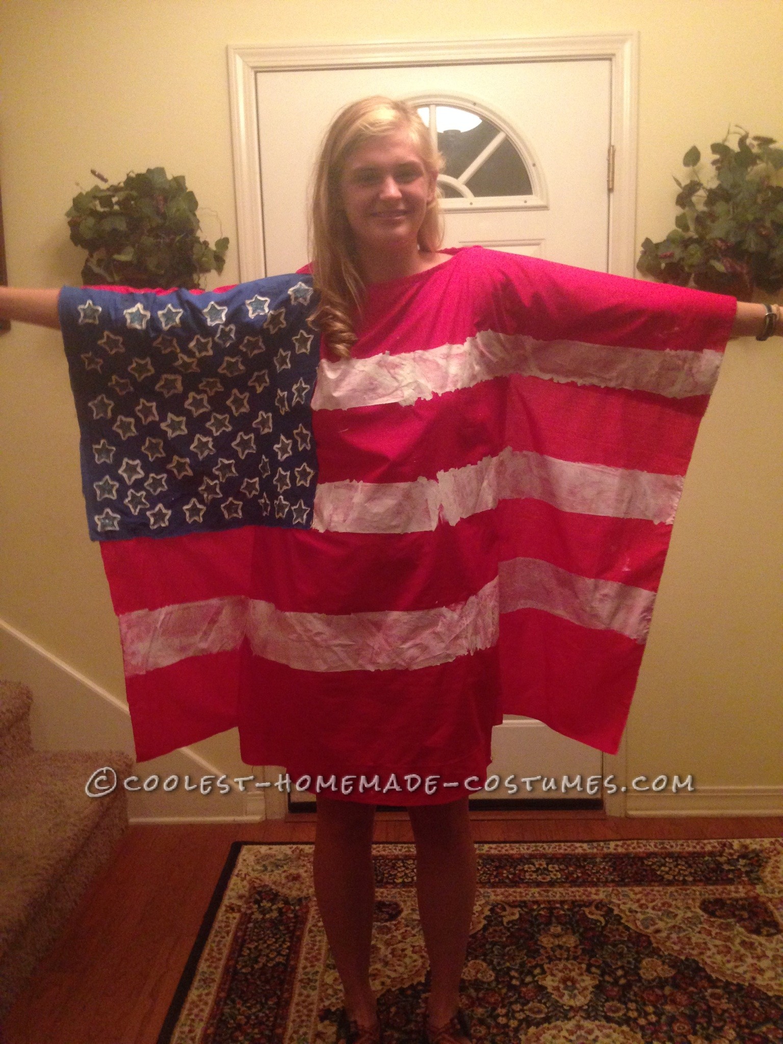 Cute and Modest American Flag Costume for Girls