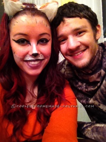 Cute Fox and Hunter Couple Costume