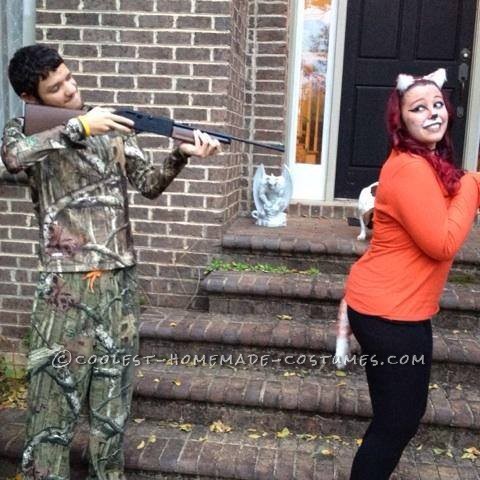 Cute Fox and Hunter Couple Costume