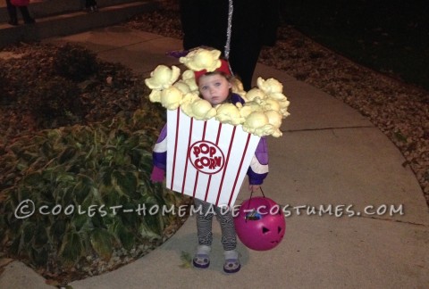 Cutest Little Popcorn Girl Costume for Halloween