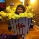 Cutest Little Popcorn Girl Costume for Halloween