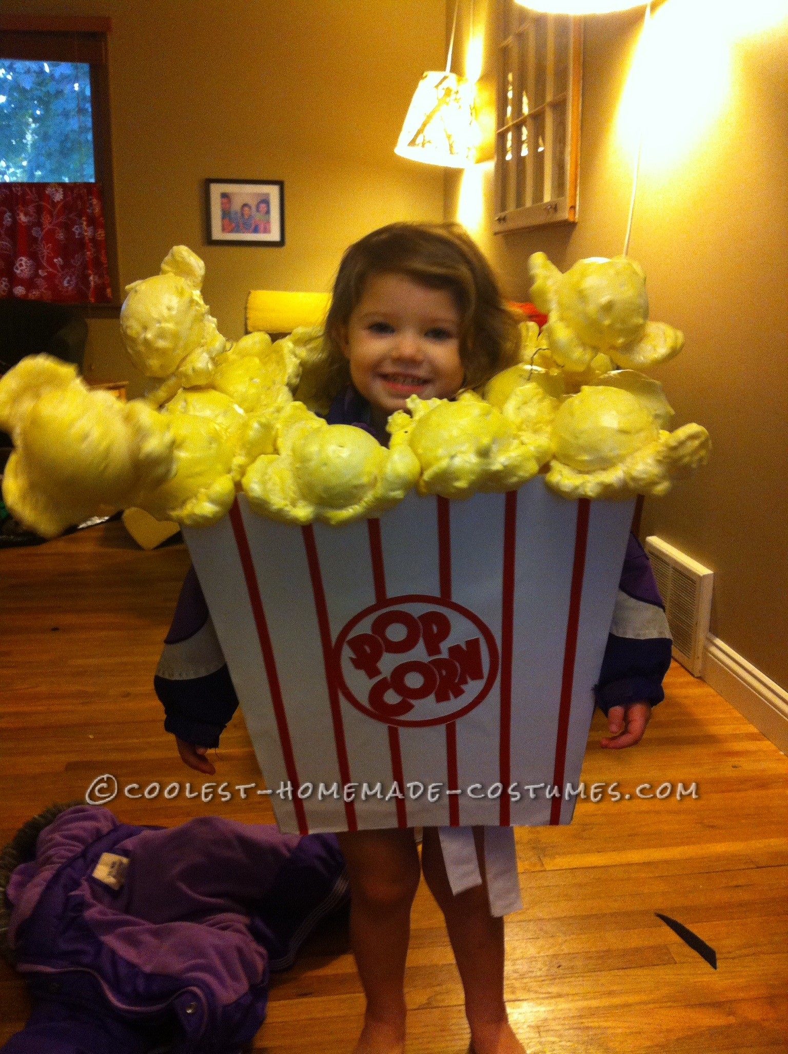 Cutest Little Popcorn Girl Costume for Halloween