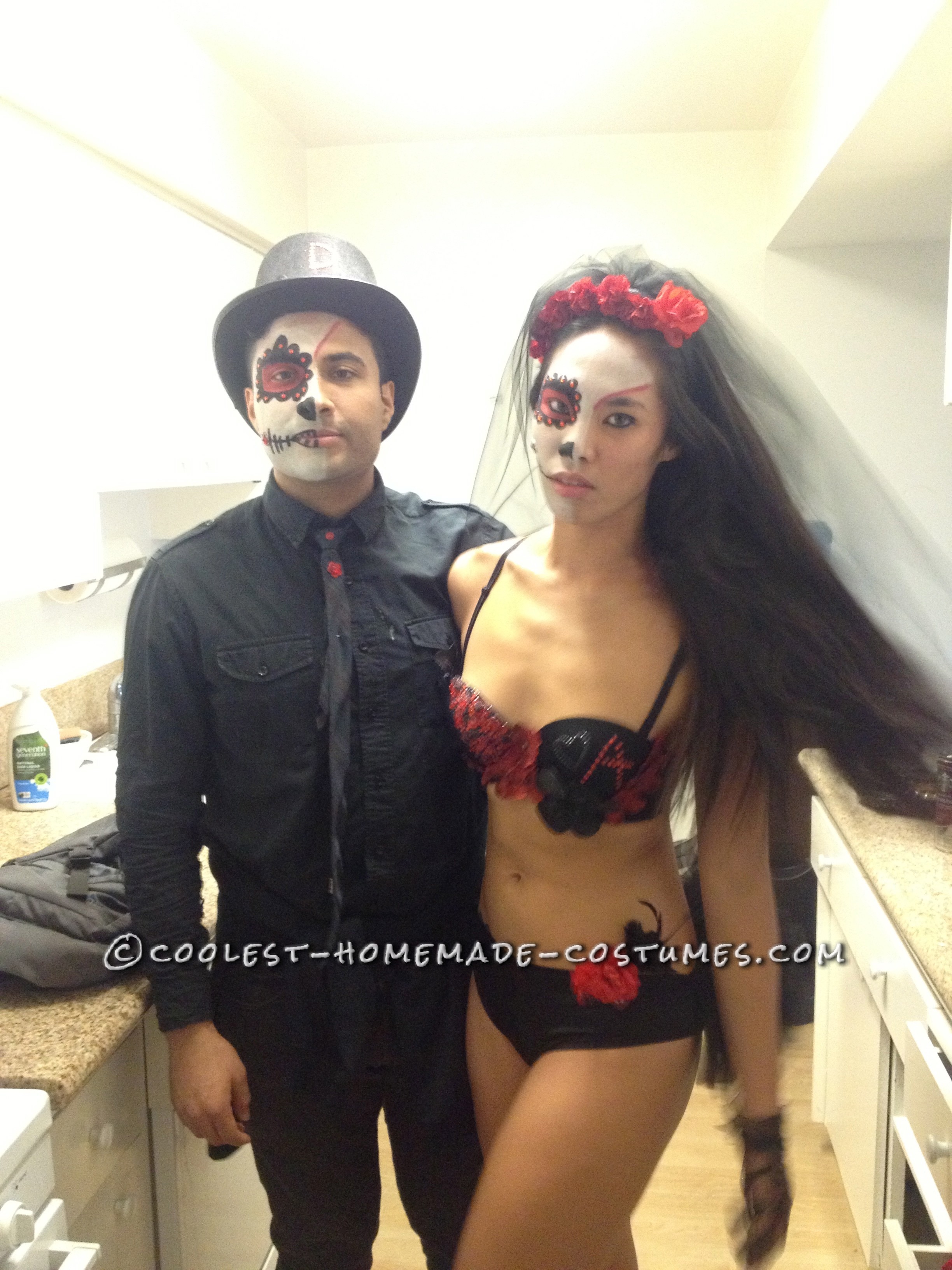 Day of the Dead Bride and Groom Couple Costume