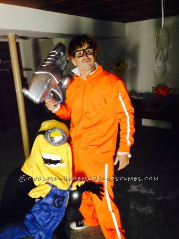 Cool Despicable Me Group Costume: Gru, Vector, Dr. Nefario and Minions