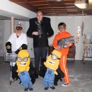 Cool Despicable Me Group Costume: Gru, Vector, Dr. Nefario and Minions