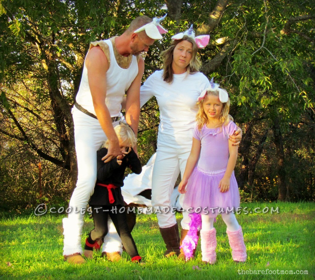 What A Blessing! Group of Unicorns Family Homemade Costume