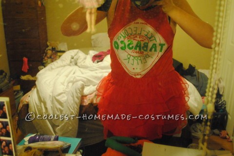 Easy Girly Tabasco Costume - Keeping it Hot!