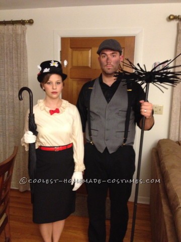 Easy Nostalgic Mary Poppins and Bert Couples Costume