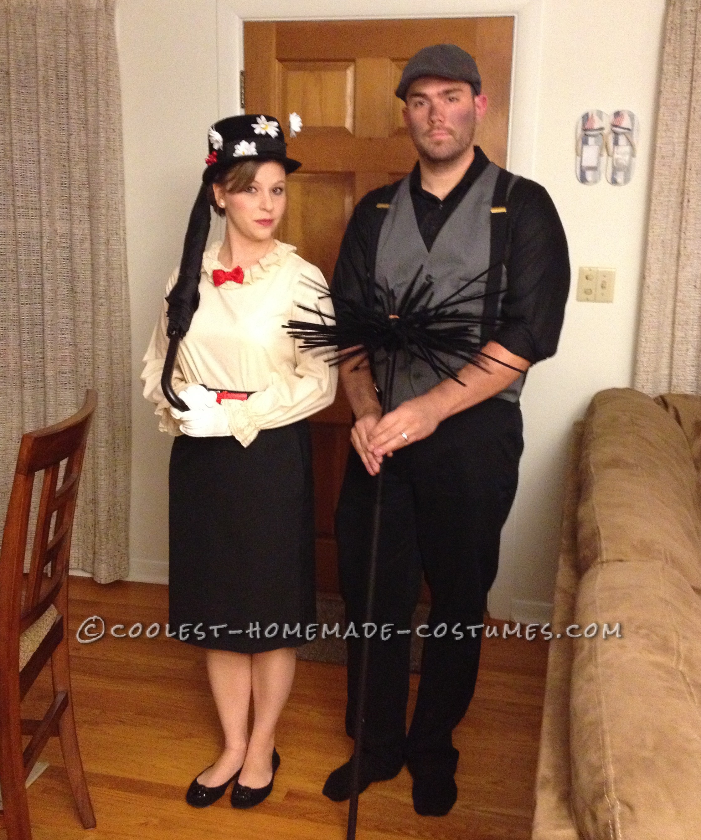 Easy Nostalgic Mary Poppins and Bert Couples Costume