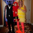 Cool DIY Count, Big Bird and Baby Elmo Family Halloween Costumes