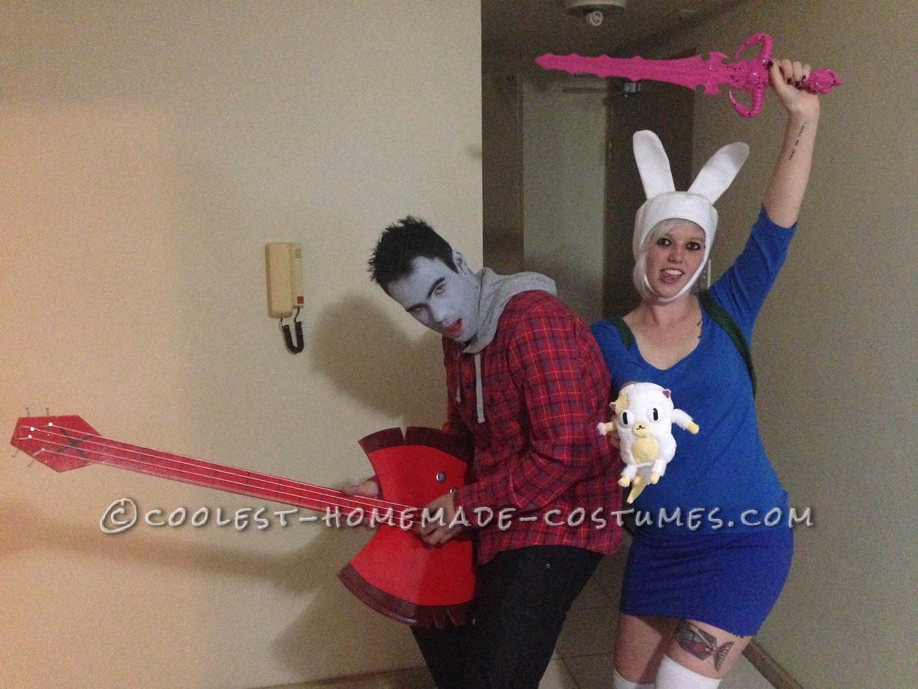Fionna and Marshall Lee Couple Costume on a VERY Tight Budget!