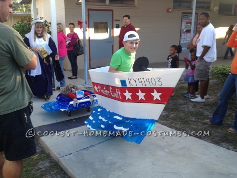 Frightened Inner Tuber Behind Bad Boat Driver Costume