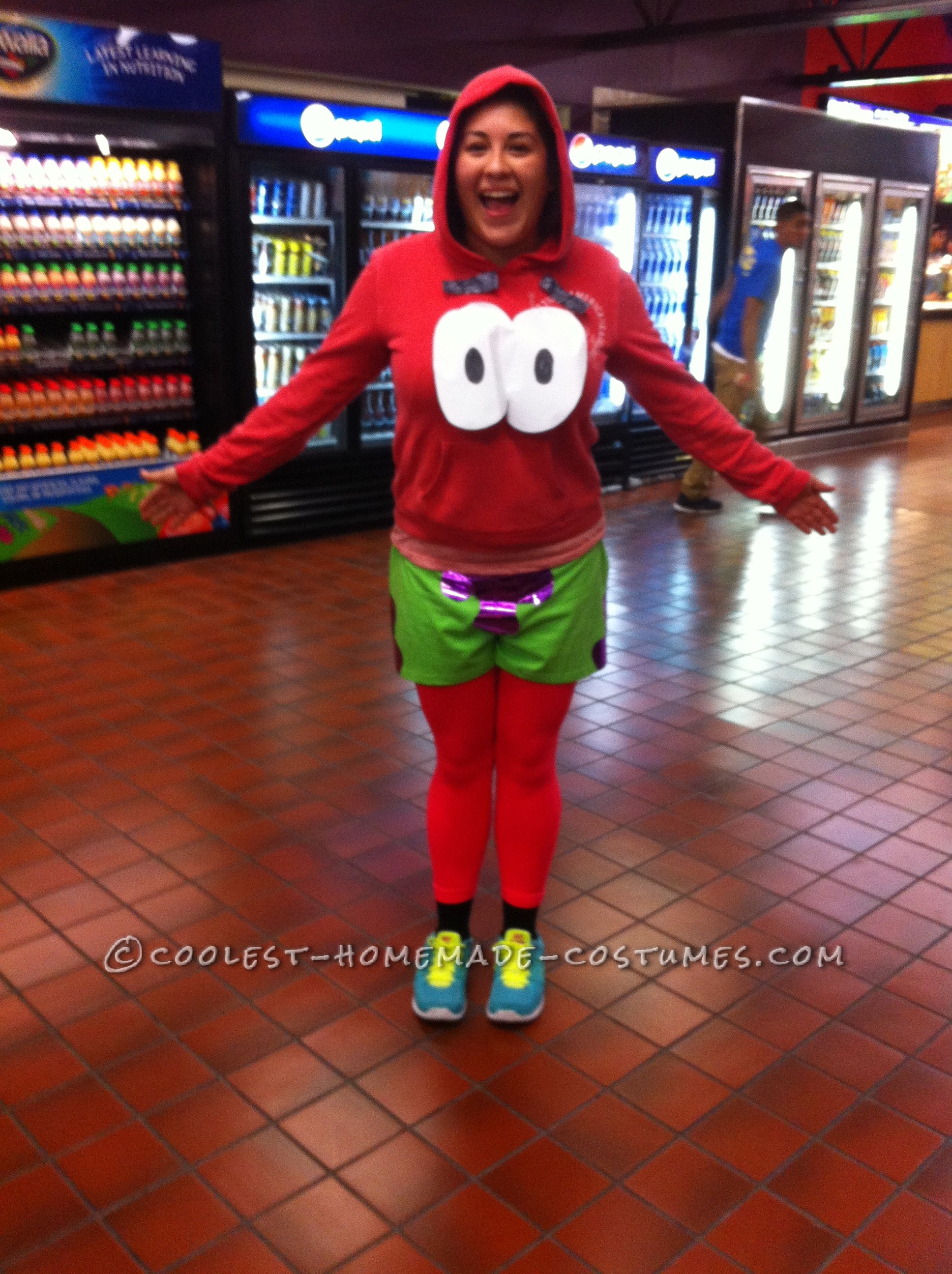 Funny and Inexpensive DIY Patrick Costume from SpongeBob