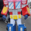 Awesome G1 Optimus Prime Costume from Recycled Materials