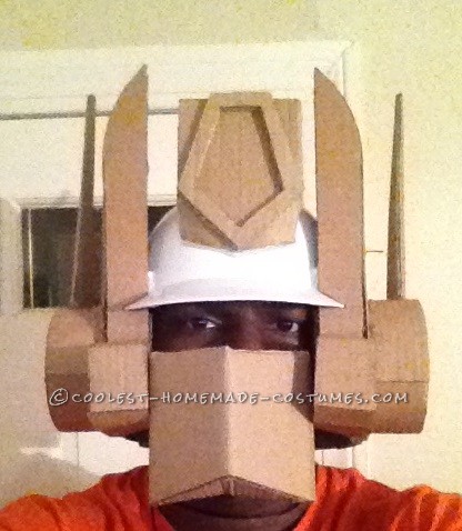 Awesome G1 Optimus Prime Costume from Recycled Materials