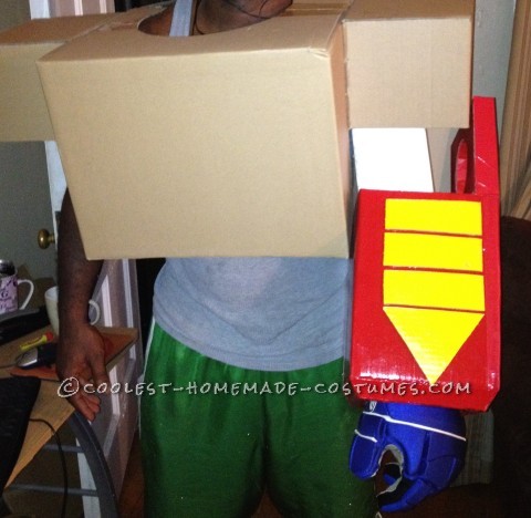 Awesome G1 Optimus Prime Costume from Recycled Materials