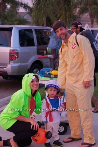 Toddler Stay Puft Marshmallow Man Costume and Stroller Ghostbuster Mobile